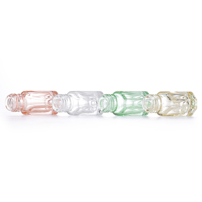 Octagonal Roller Bottle Glass 12ml Glass Roller Bottles With Metal Roller Ball Sub Package Bottle
